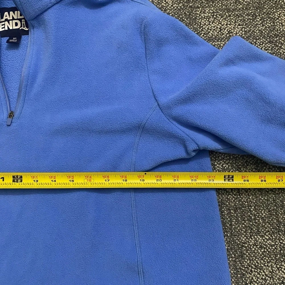 Lands' End Men's Zip-Up Blue Sweater